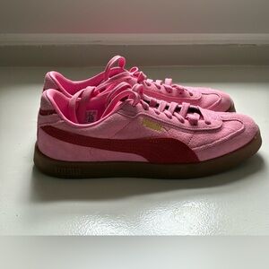 Puma Club II Era Sneaker Women's US 8 Pink Red Suede Upper